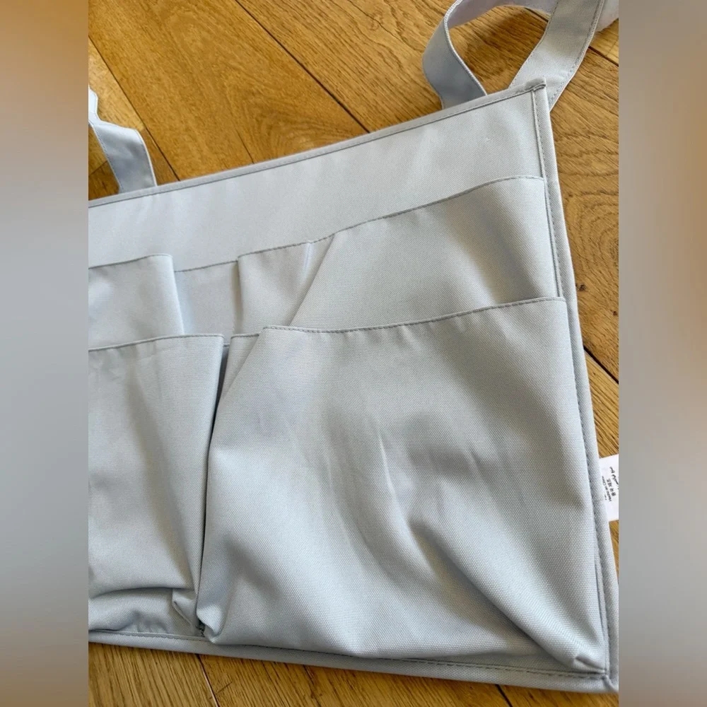 NEW Pottery Barn Gray Hanging Bedside Pocket Organizer
